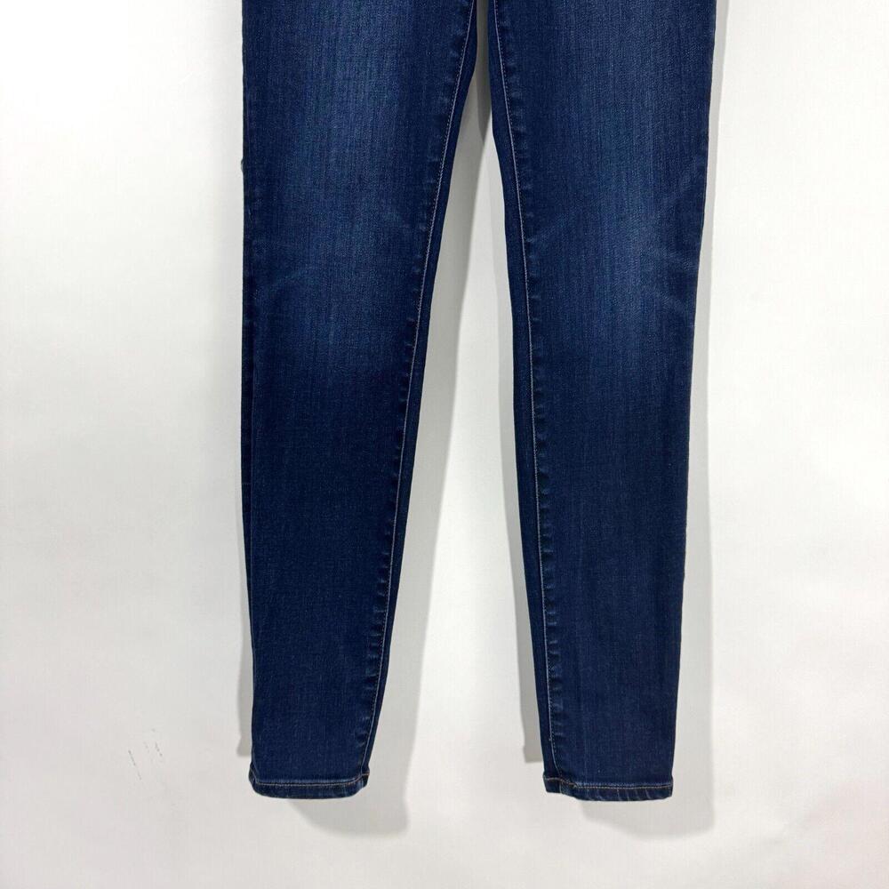 Madewell Women’s Size 26 Dark Blue Stretch Denim 9” High Rise Skinny Jeans - Picture 3 of 11